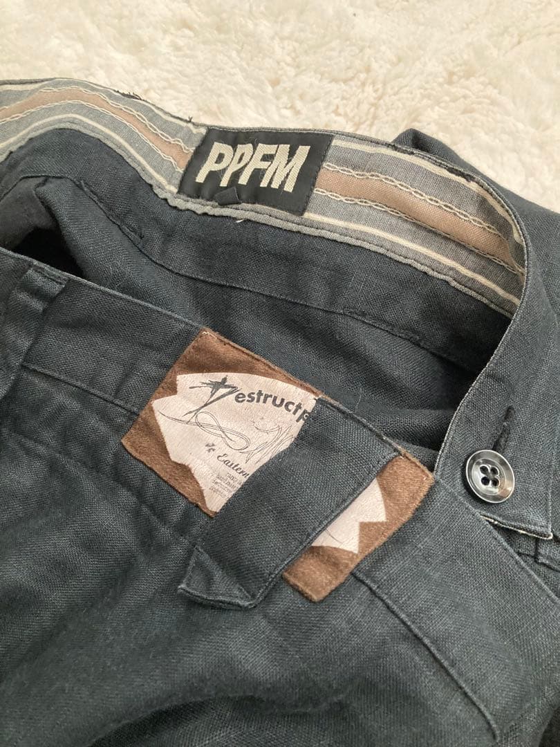 希少！入手困難　Y2K 本物　PPFM リネン　サルエルパンツ　2way 黒