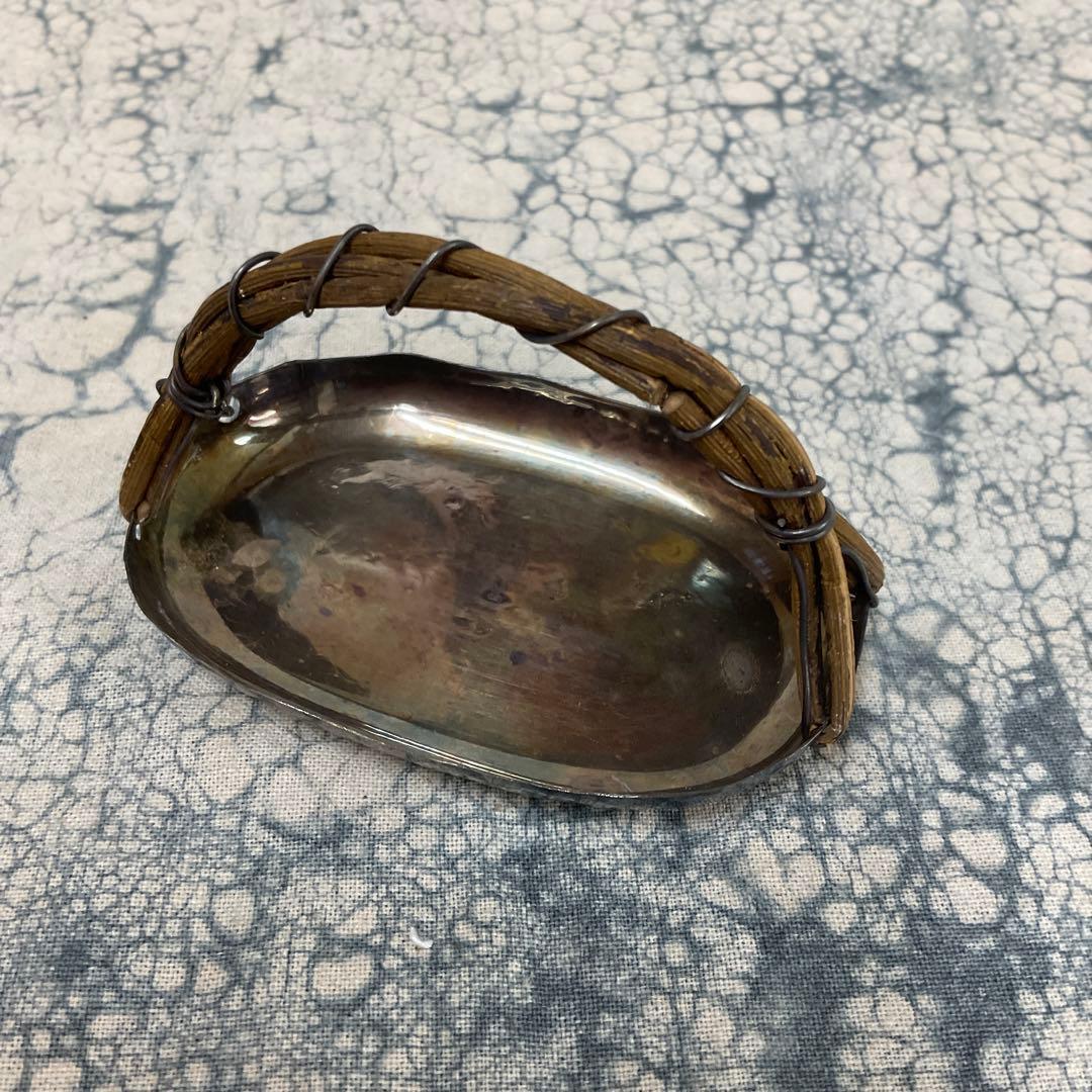 泰銀器店 純銀 小判型藤手楊枝入れ