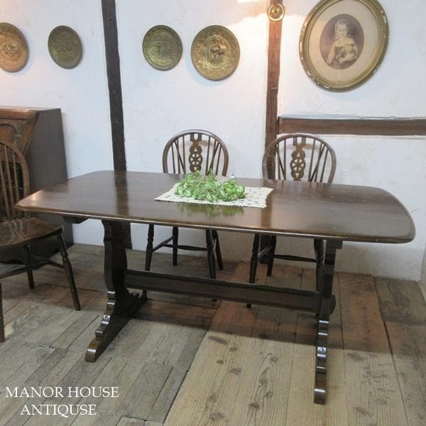 イギリス アンティーク 家具 ダイニングテーブル リフェクトリー 6247d