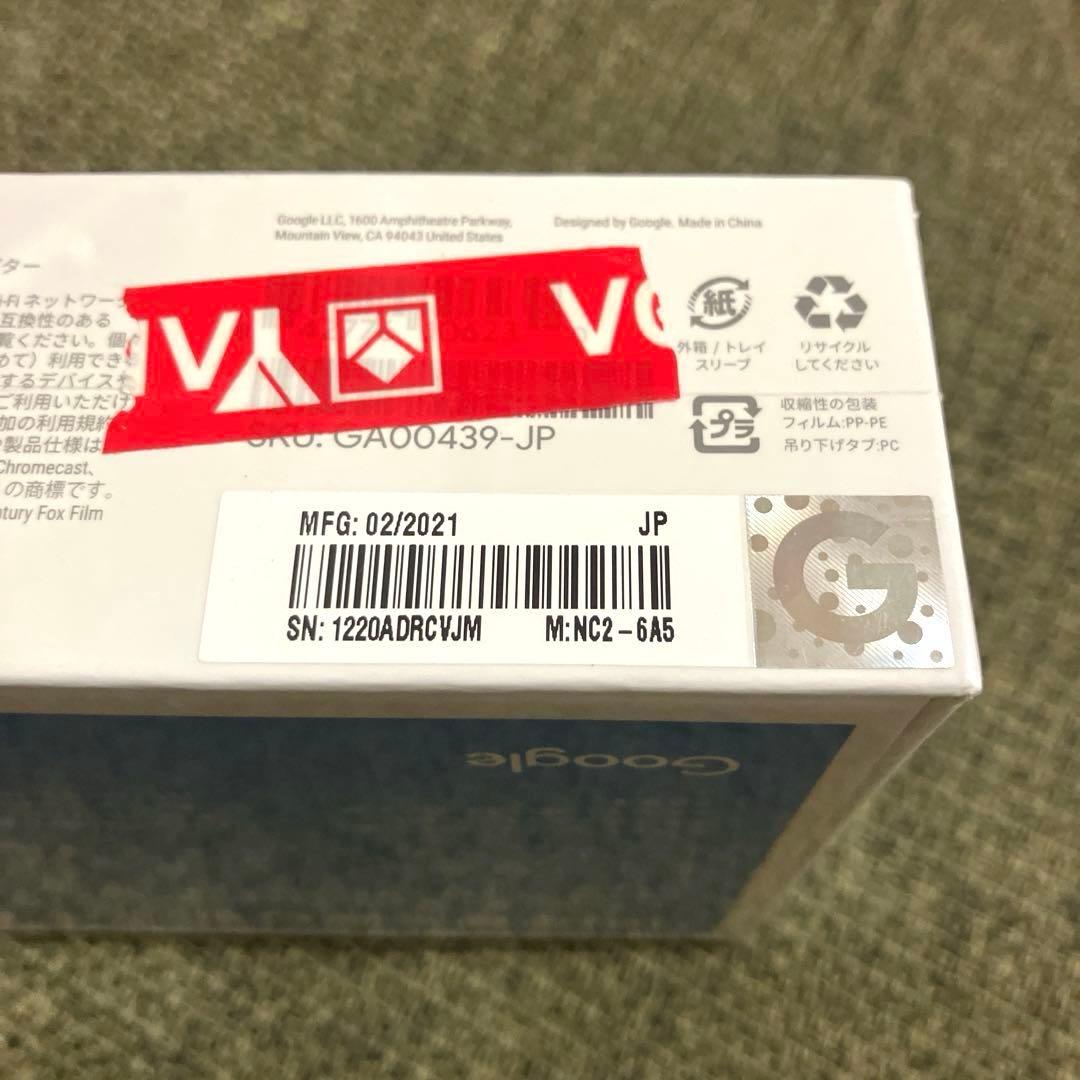 Google クロームキャスト 第3世代 NC2-6A5 GA00439-JP