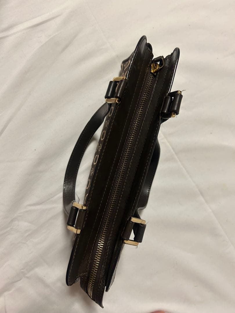 セリーヌ　CELINE マカダム柄 ハンドバッグ ブラウン