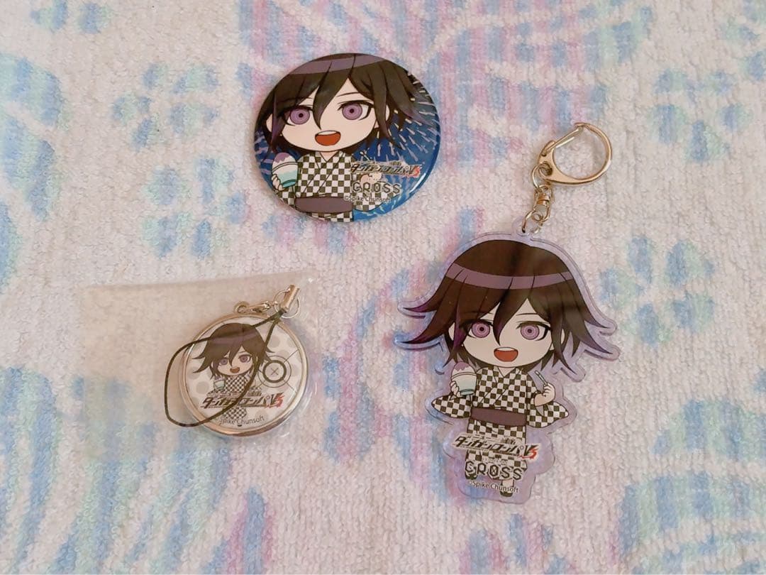 ダンガンロンパ クロスカフェ 缶バッジ 缶ストラップ アクキー 王馬小吉