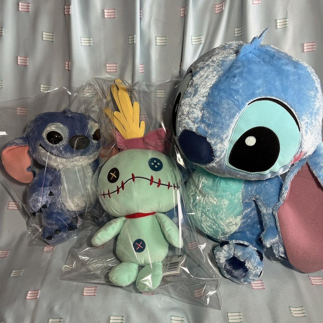 ラスト1【スティッチ】FukuFuku 超超BIG・ Lぬいぐるみ・スクランプ