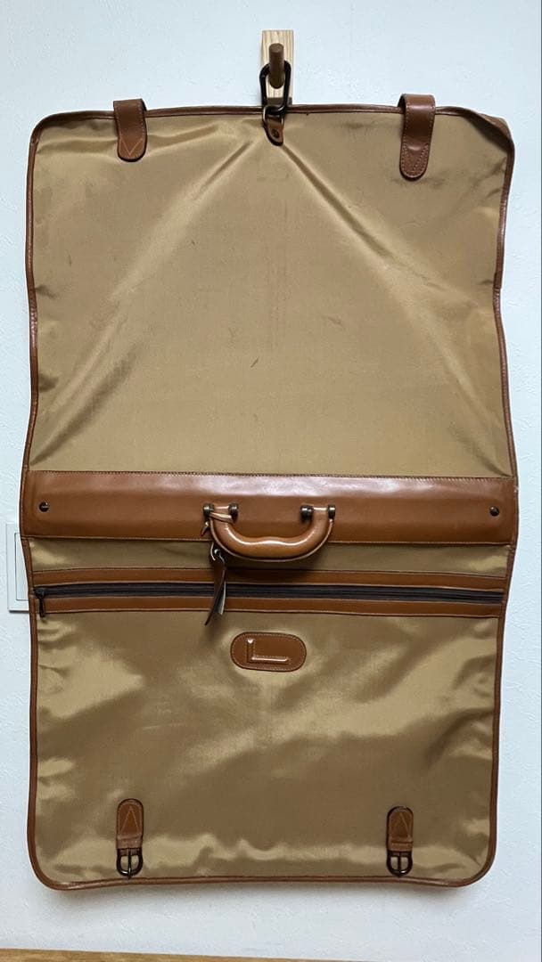 LANCEL ランセル ガーメントバッグ ナイロン レザー ベージュ