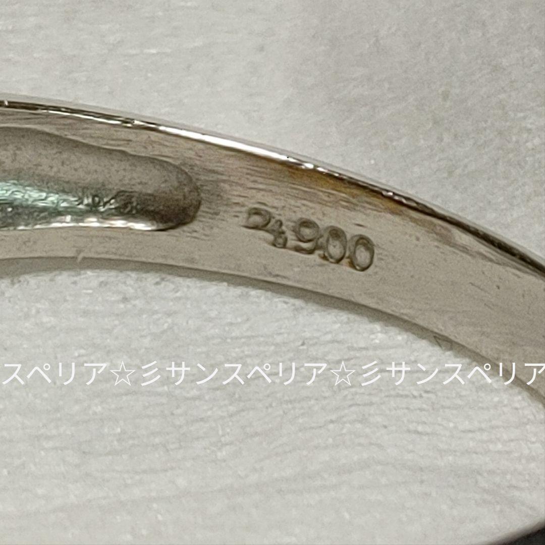 Pt900 &K18 サファイアとダイヤモンドのフラワーリング