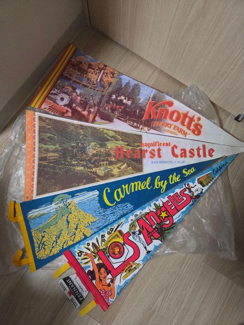 ヴィンテージ アメリカ ペナント ディズニーランドエリアマップ 17点セット