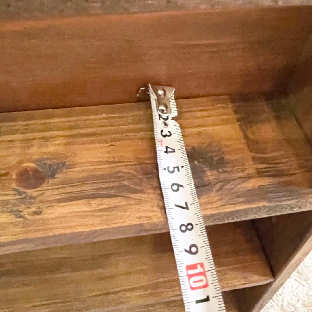 木製 ショーケース　コレクションボックス 飾り棚　アンティーク 透明ガラスラック