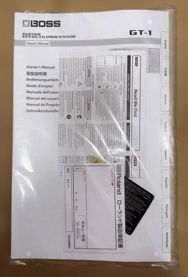 BOSS GT-1 マルチエフェクター　 ACアダプター　教科書