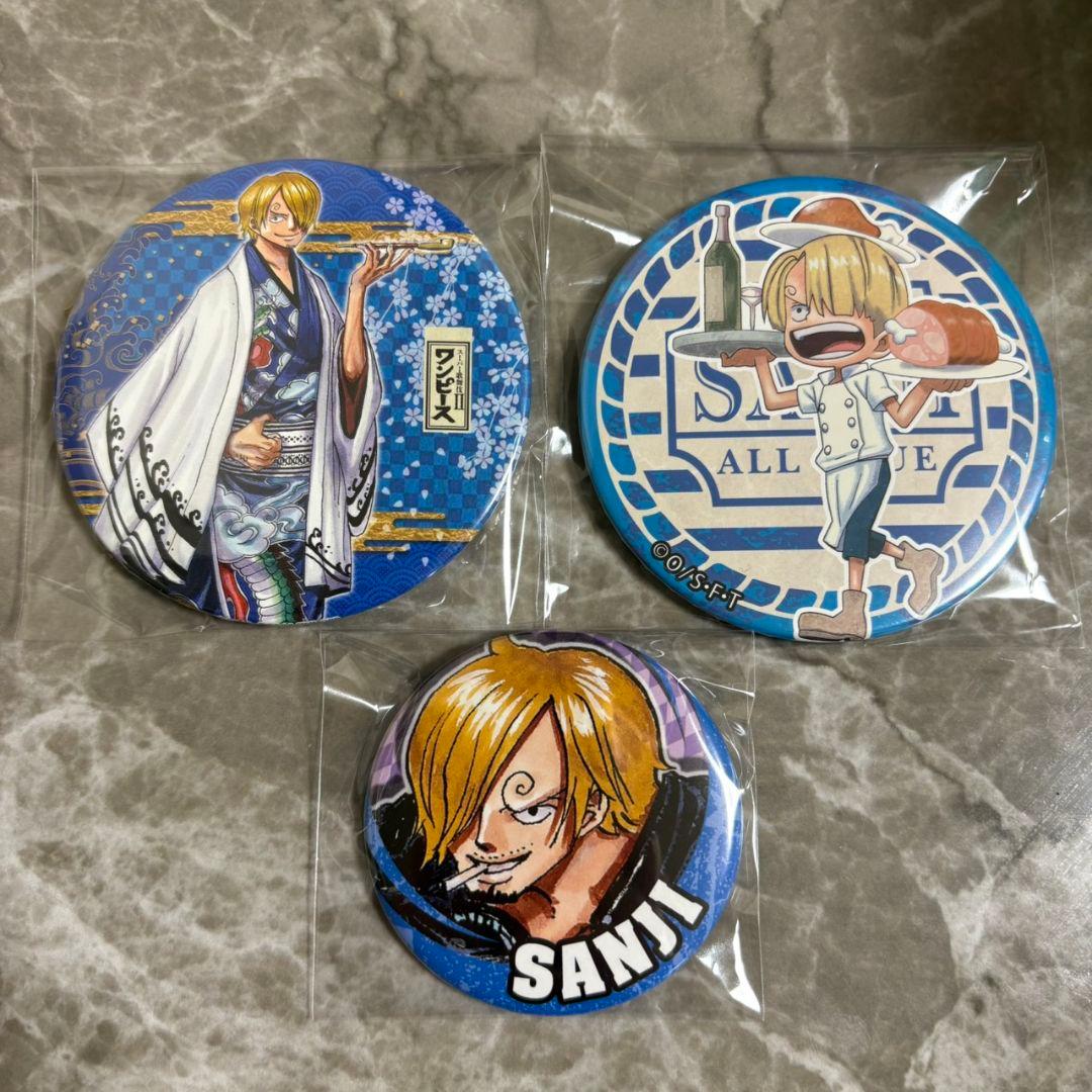 ONE PIECE　ワンピース　缶バッジ　サンジ　3枚セット　スーパー歌舞伎Ⅱ