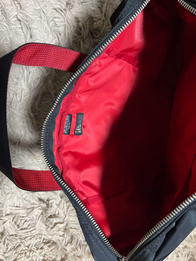 PORTER エルファイン L-fine 2WAYバッグ　黒赤