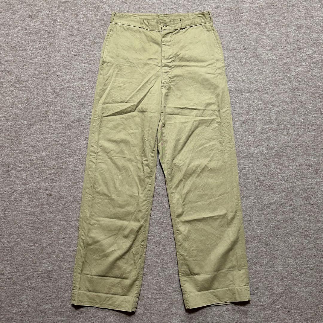 USMC チノパン カーキ フラップポケット トラウザーズ 米軍 実物 60s