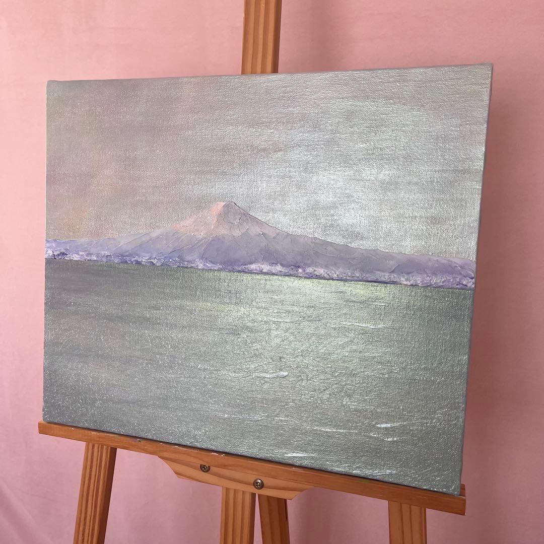 富士山　富士山の絵画 mt.fuji 風景画 ホログラム パール アート 絵
