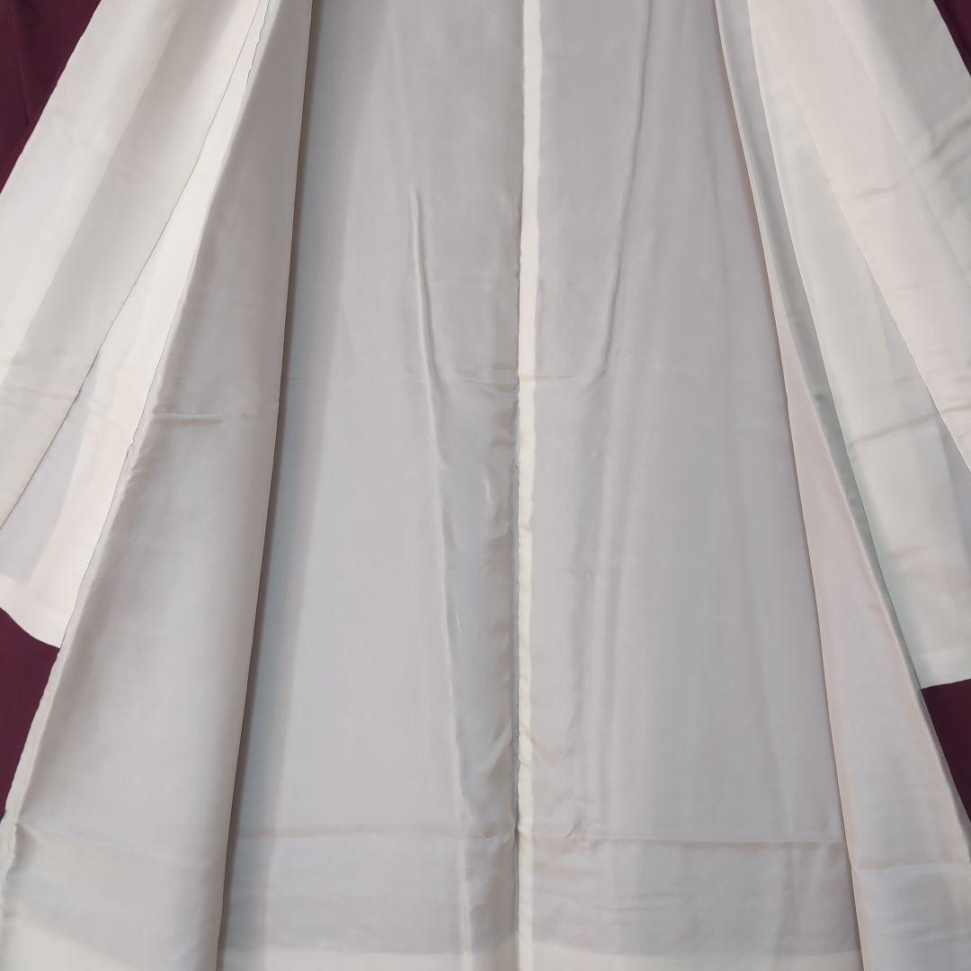 【三花】未使用品　正絹　色無地　袷　一つ紋　着物　リユース