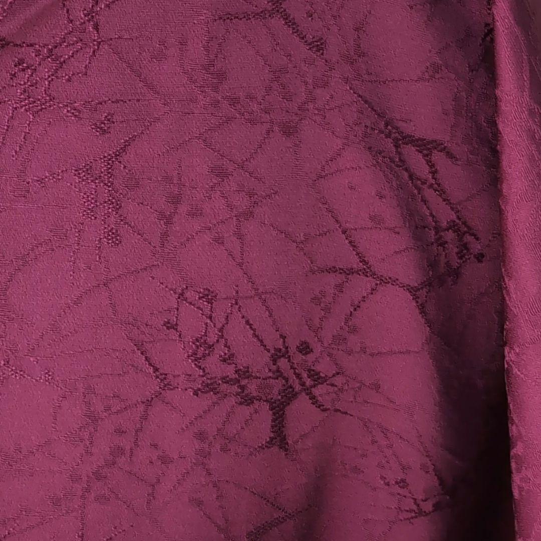 【三花】未使用品　正絹　色無地　袷　一つ紋　着物　リユース