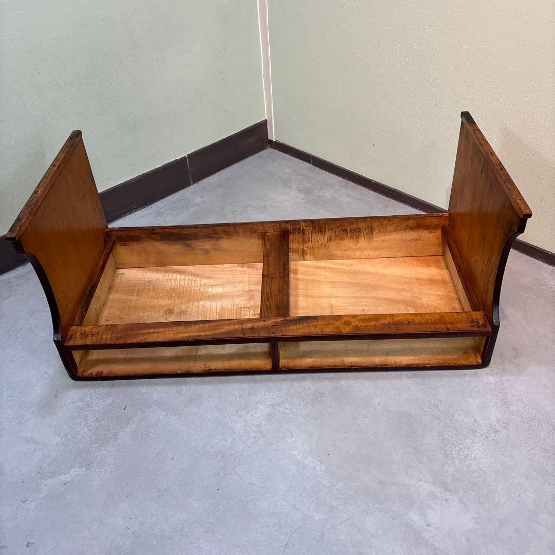 【和モダン】文机　机　テーブル　引き出し二杯　アンティーク　古道具　古家具