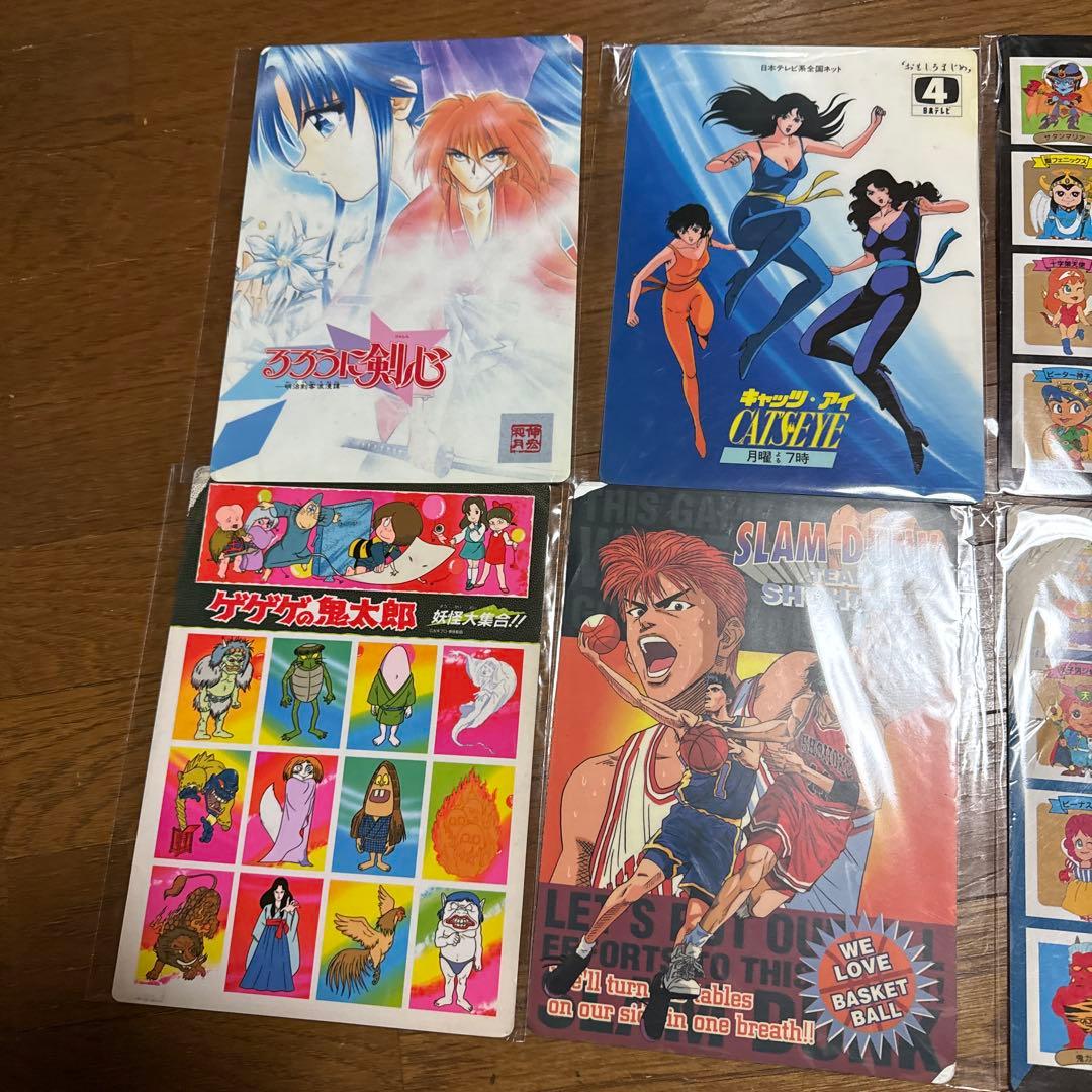 昭和レトロ品アニメ・漫画キャラクターイラスト集下敷9枚セット