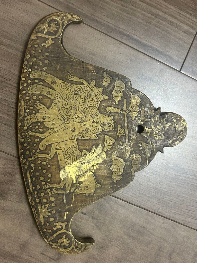 李朝期 黄銅製 陰刻 風鐸 風招仏教美術中国古玩縄文古墳土器埴輪勾