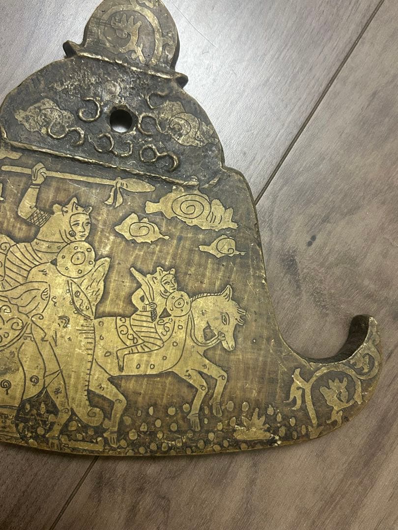 李朝期 黄銅製 陰刻 風鐸 風招仏教美術中国古玩縄文古墳土器埴輪勾
