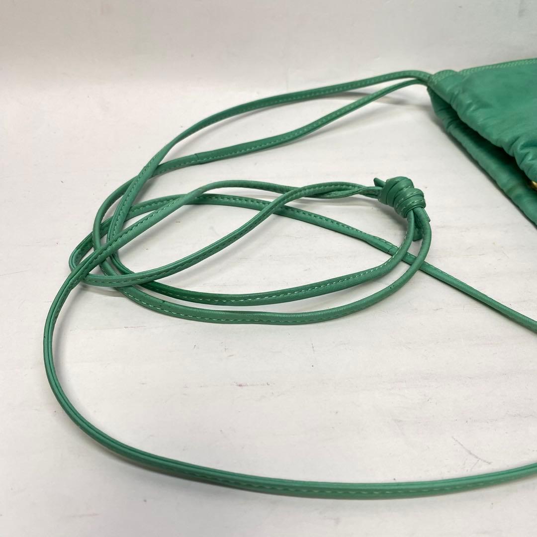 【希少カラー】ロエベ ショルダーバッグ ミントグリーン ナッパレザー アナグラム