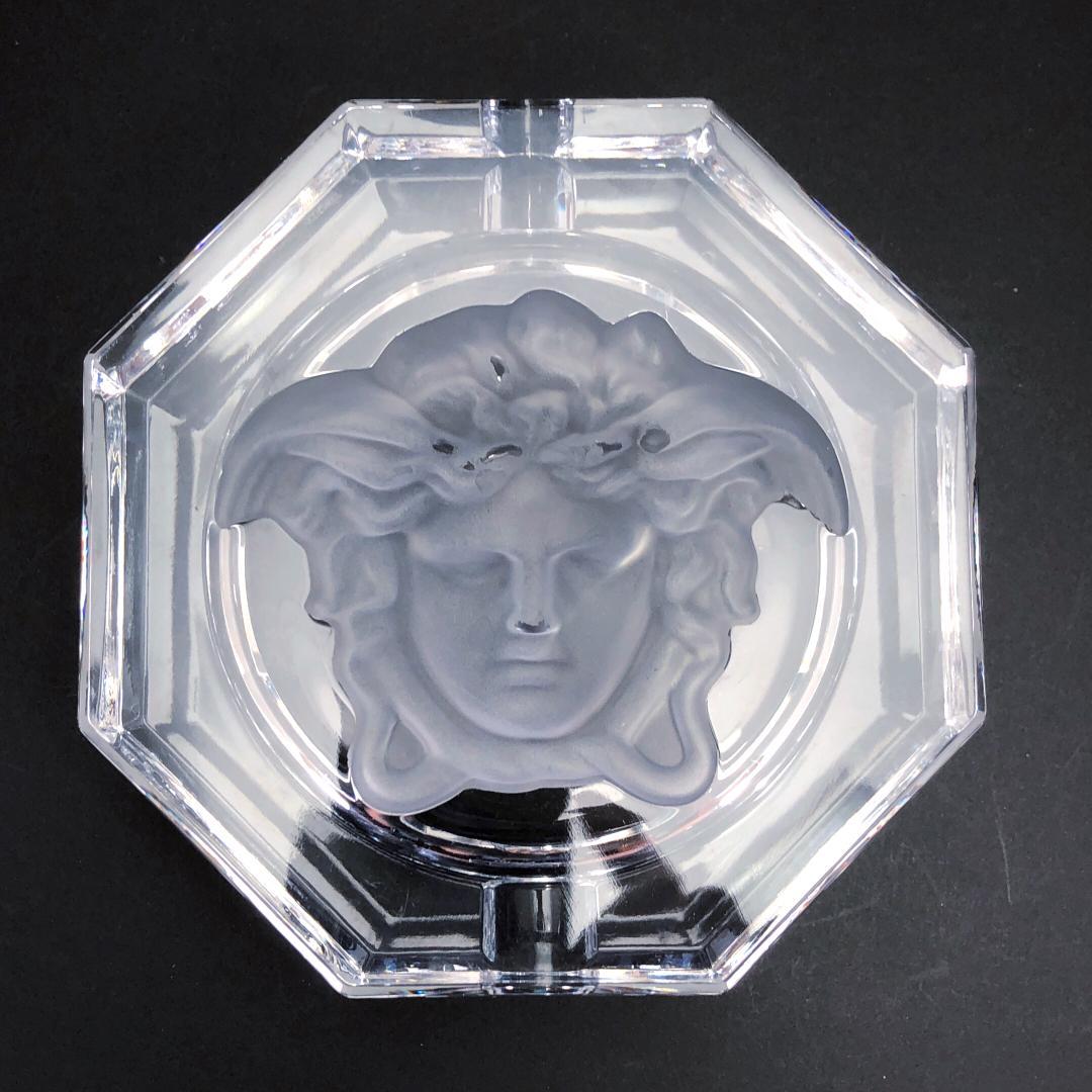 【美品・箱付】ヴェルサーチ × ローゼンタール／クリスタル アッシュトレイ 灰皿