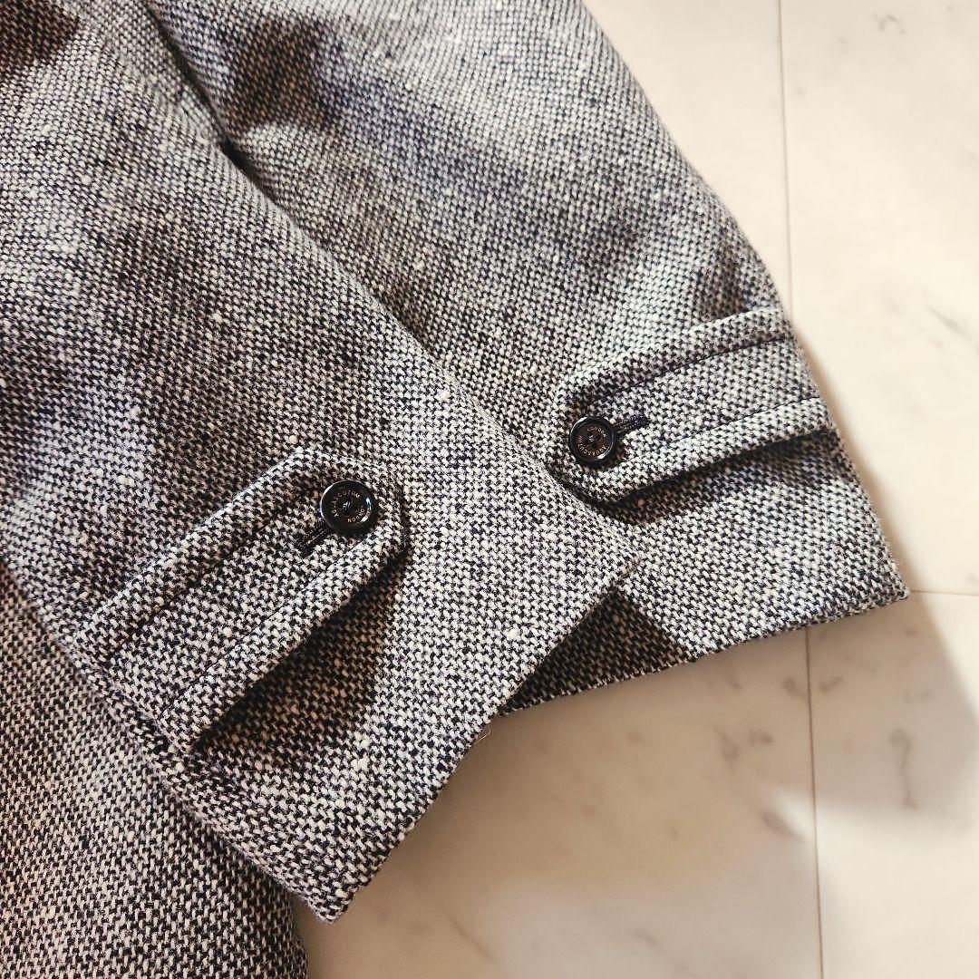 美品 定価約16万 アクアスキュータム カシミヤ混 コート ラビットファー