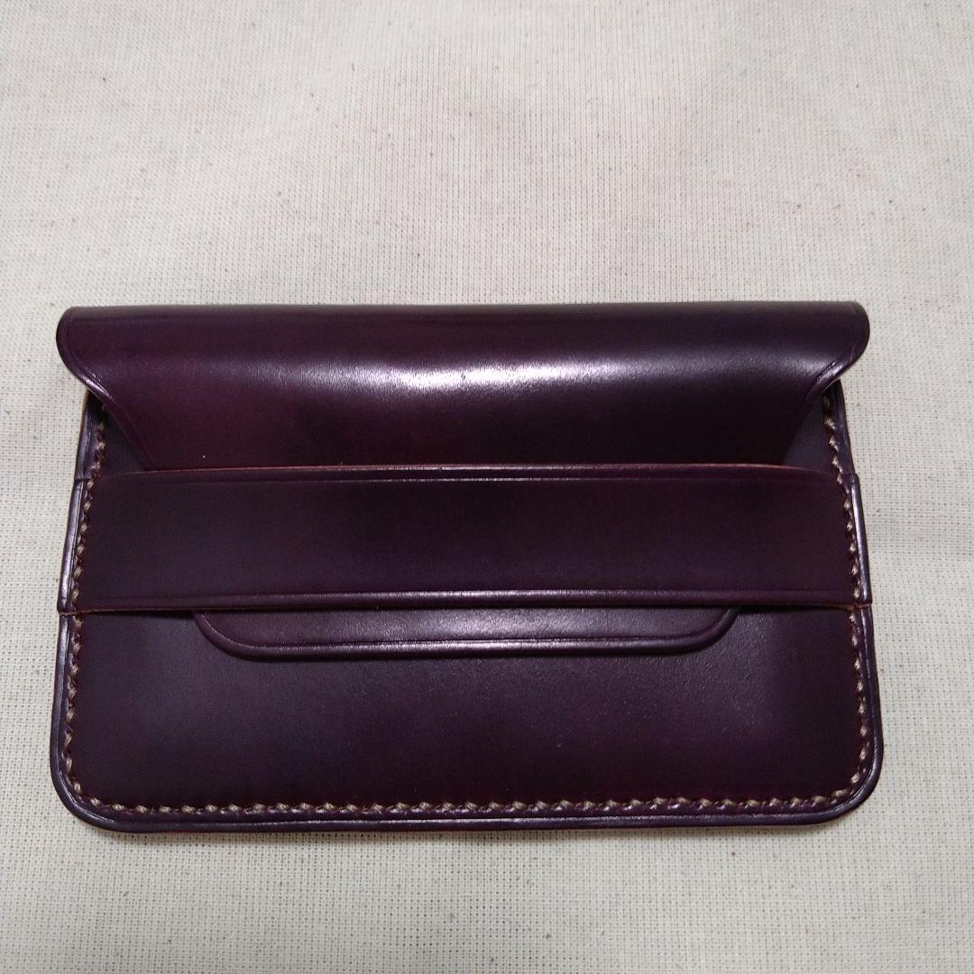 【新品未使用】シェルコードバン　ウルトラバイオレット　カードケース