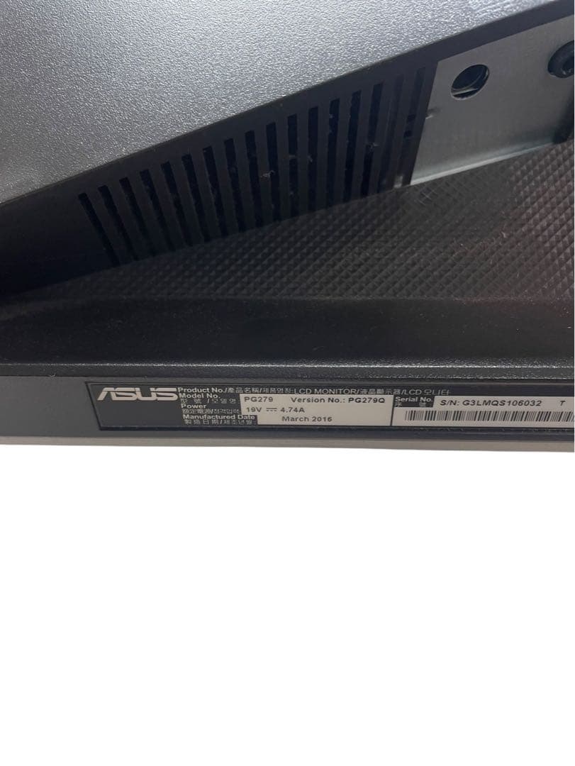 ASUS ゲーミングモニター SWIFT PG279Q WQHD 165Hz