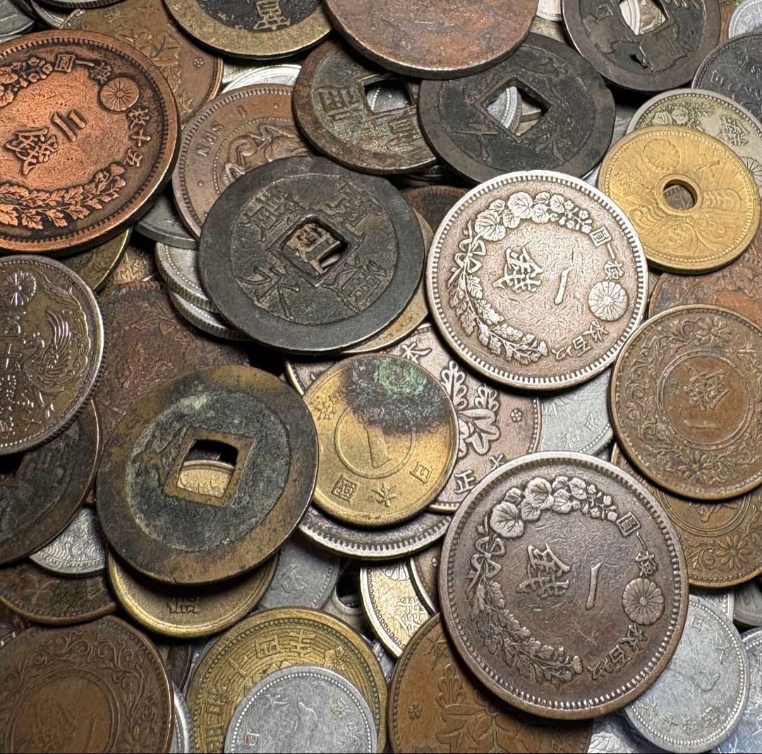 日本古銭1.5kg以上　【銀貨本物保証】　日本古銭まとめ売り　S1