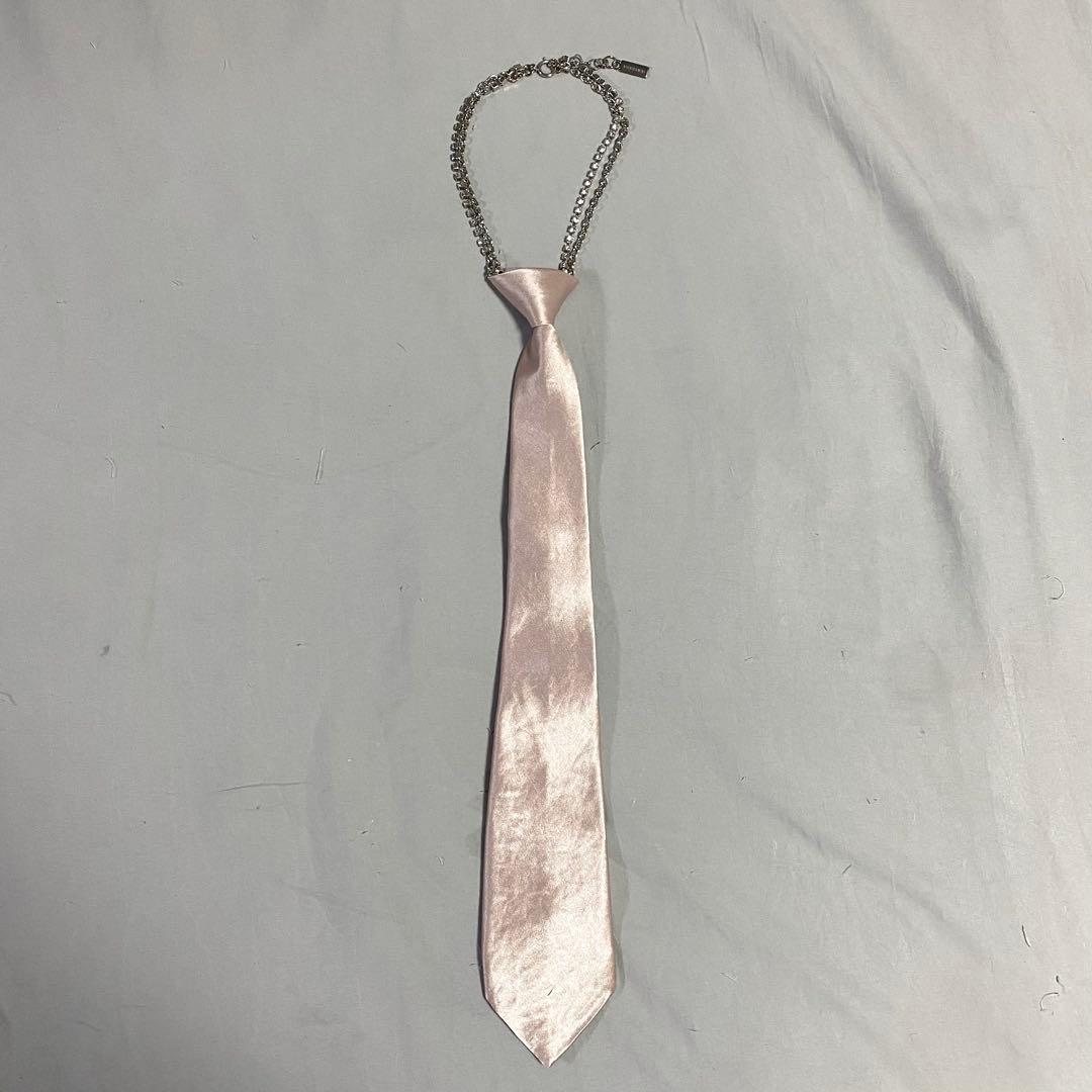 KISHIDAMIKI チェーンタイ　ライトピンク　ネクタイ