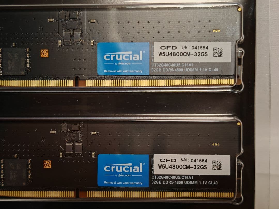 未開封 Crucial DDR5 64GB W5U4800CM-32GS CFD
