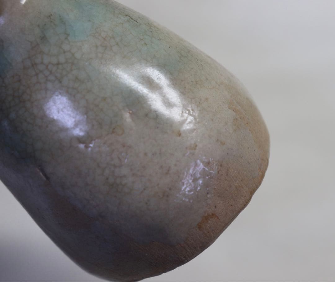 中国　民国期　緑哥釉徳利　元　古民具　送料込み0831