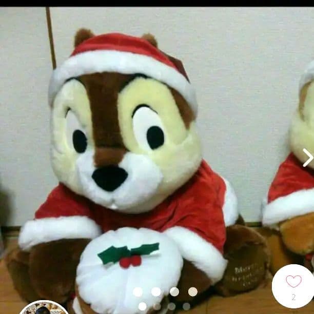 ★2004年★ クリスマスディズニー　ストア　大きなぬいぐるみ　チップ＆デール