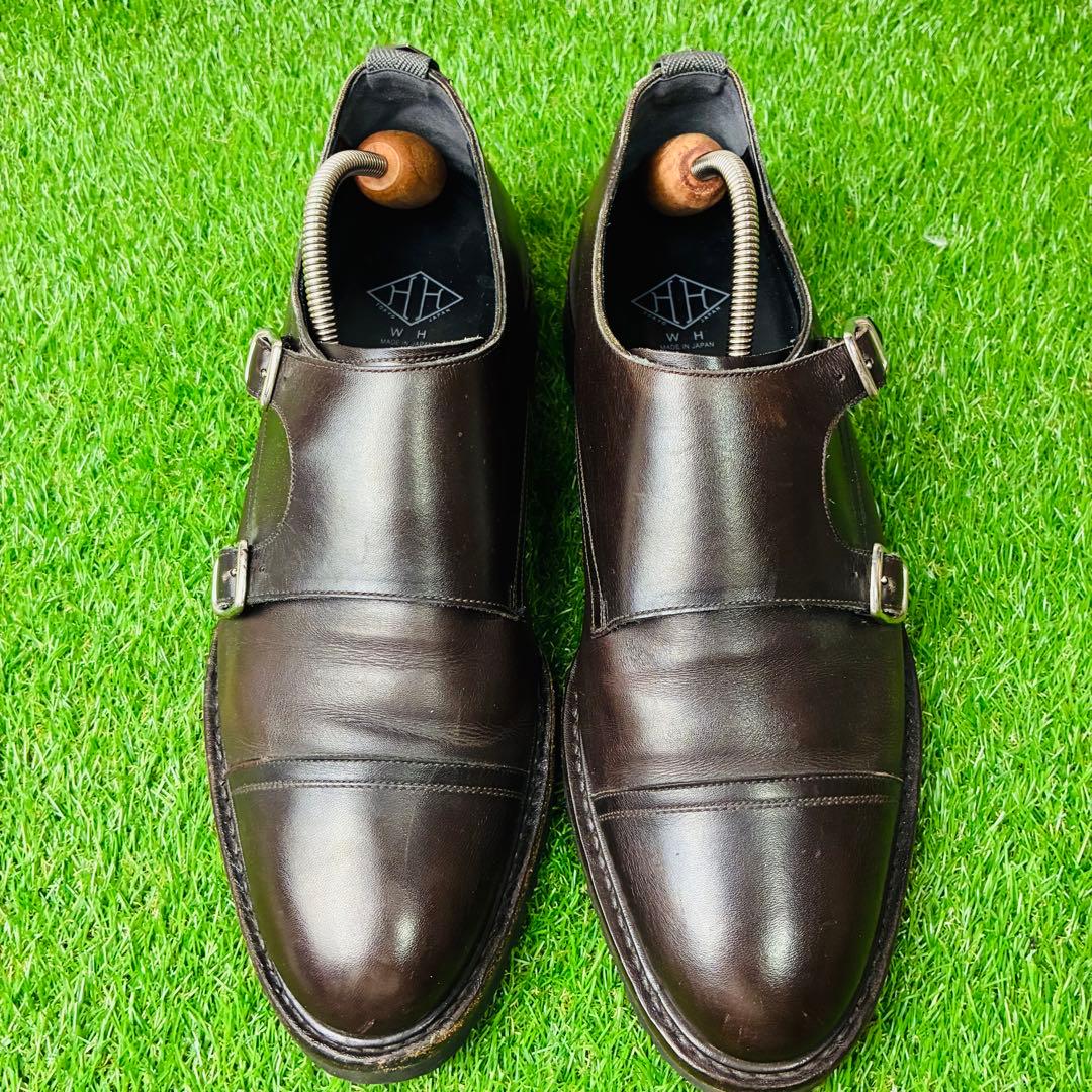 【名作】WH 干場スペシャル ダブルモンク 本革 厚底 干場 8.5(26.5)