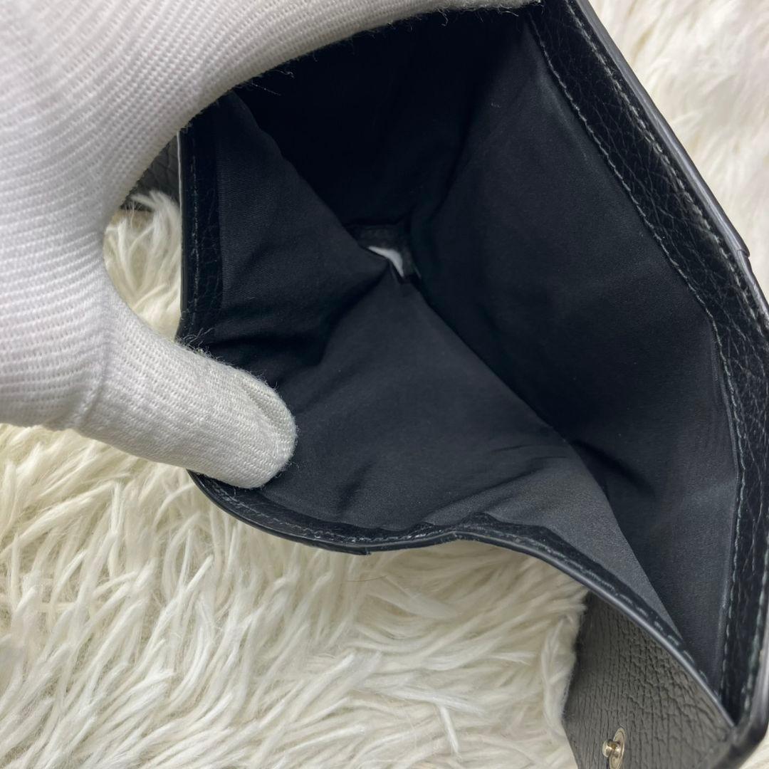 【極美品】メゾンマルジェラ 4ステッチ 三つ折り財布 レザー 黒 ユニセックス