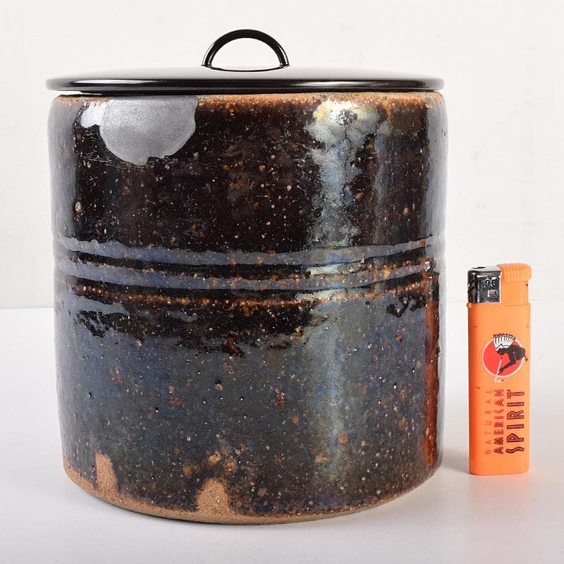 茶道具　古瀬戸　江戸初期　口禿手　一重口水指　澤田常安極め箱　M　R7571