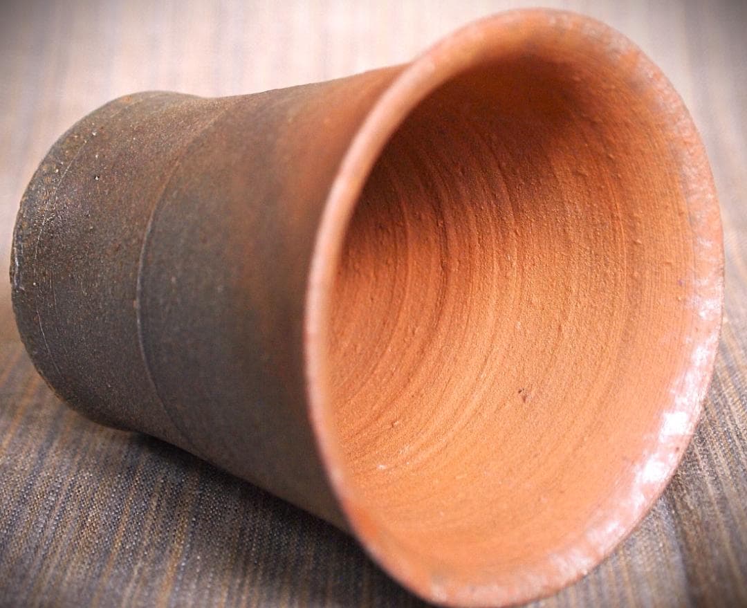 人気作家★中里隆★唐津南蛮麦酒器B★緋色