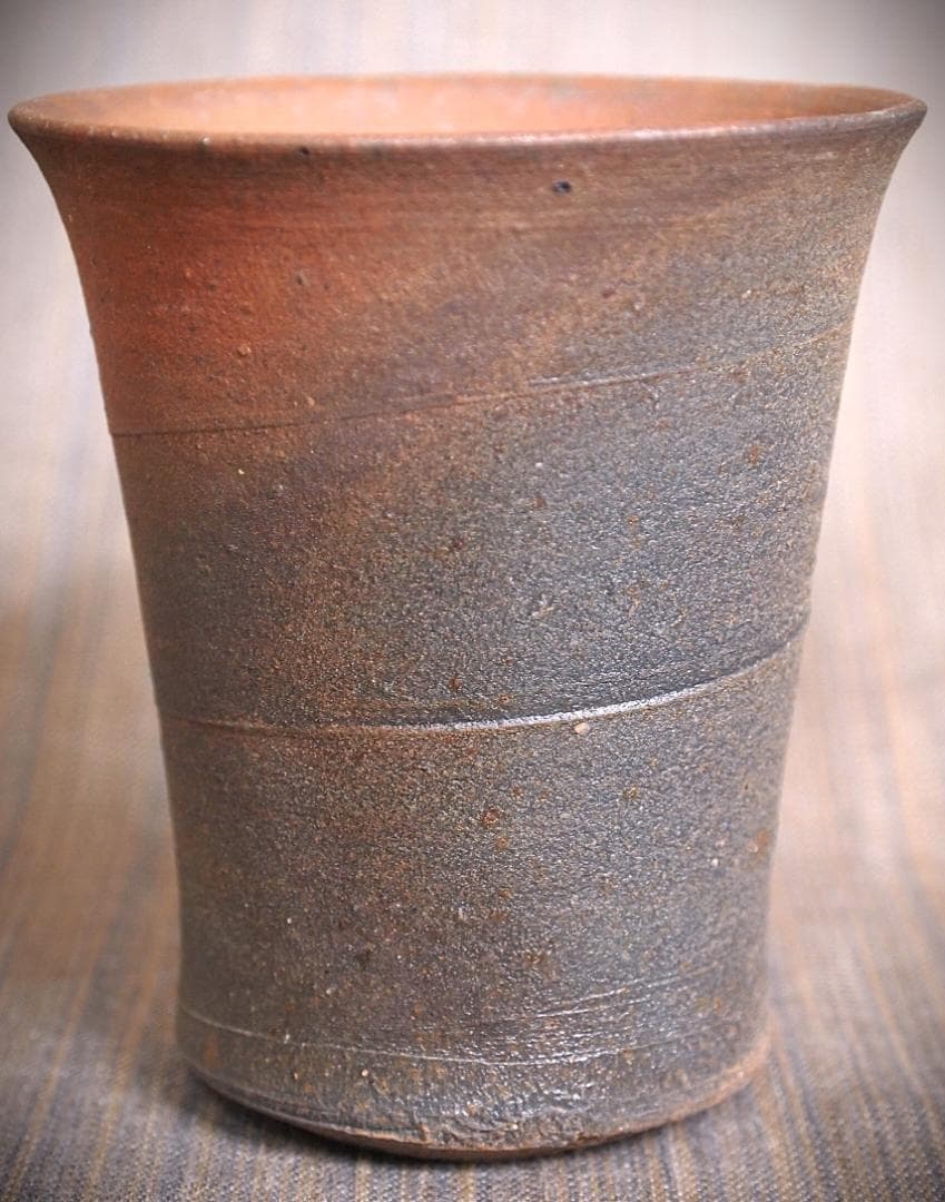 人気作家★中里隆★唐津南蛮麦酒器B★緋色