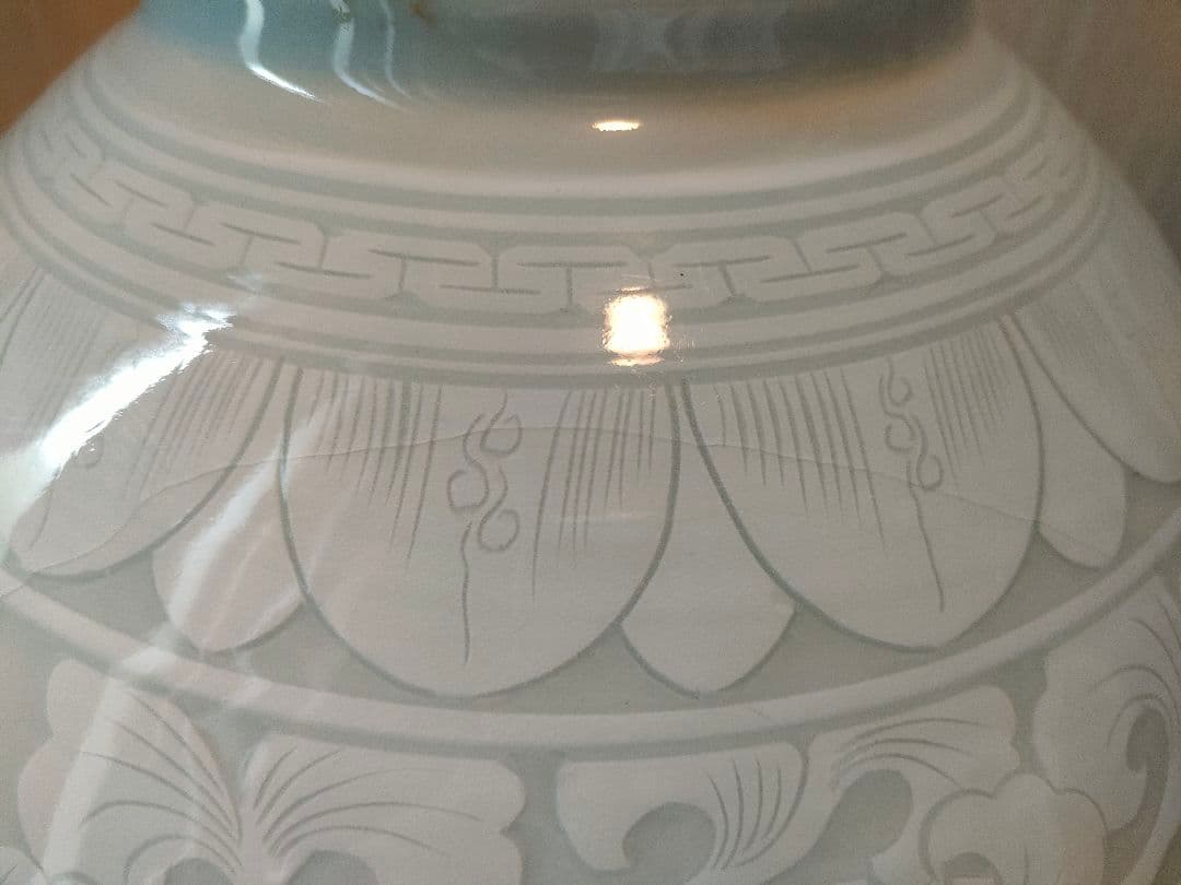 青磁　花瓶　壺　韓国　大きい壺 値下げしました