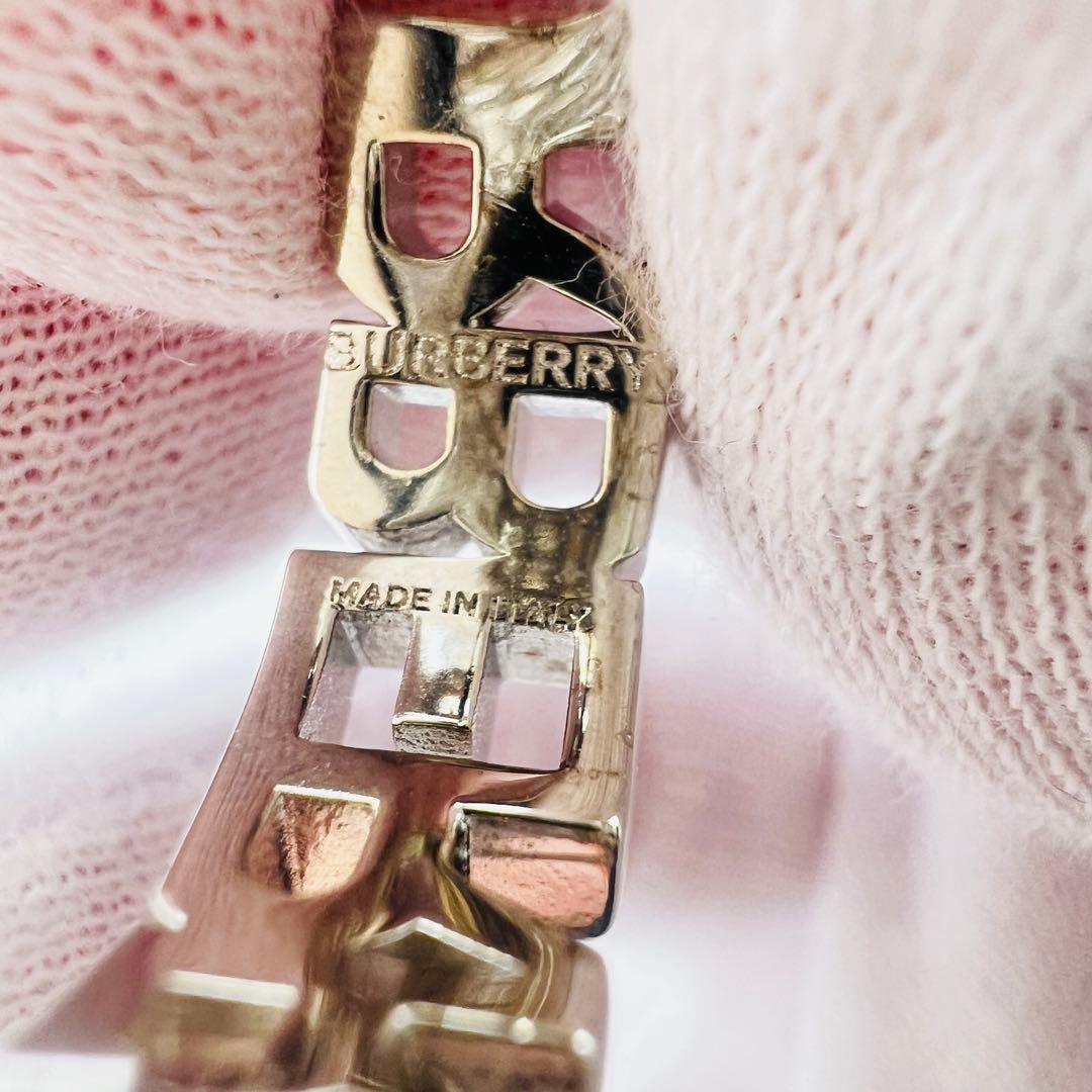 超美品✨バーバリーロンドン　フープ　ピアス　イタリー製　ロゴ