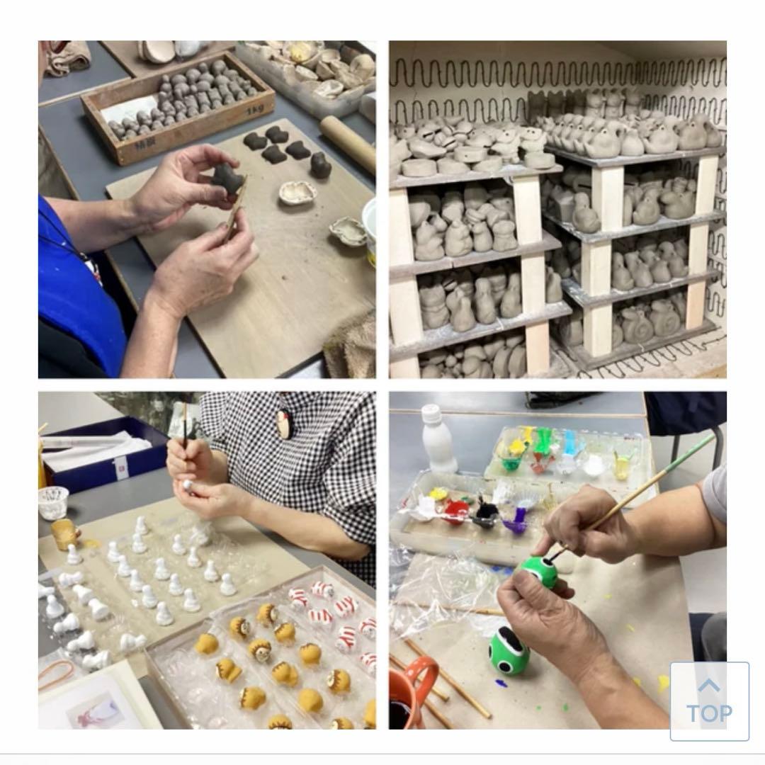 :::金沢　　落雁諸江屋　福徳煎餅　福徳せんべい　コラボ　リサ・ラーソン　土人形