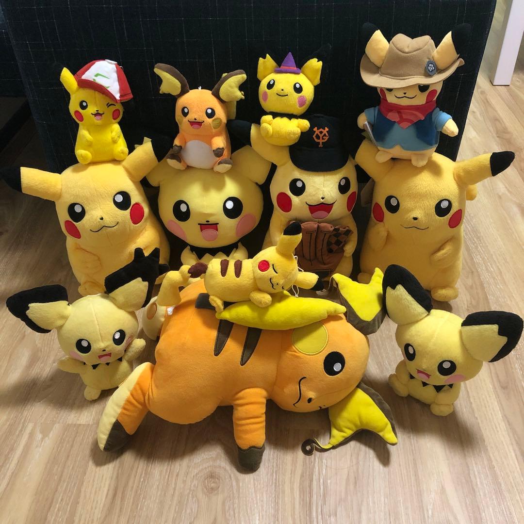 ポケモンぬいぐるみピカチュウ進化系セット