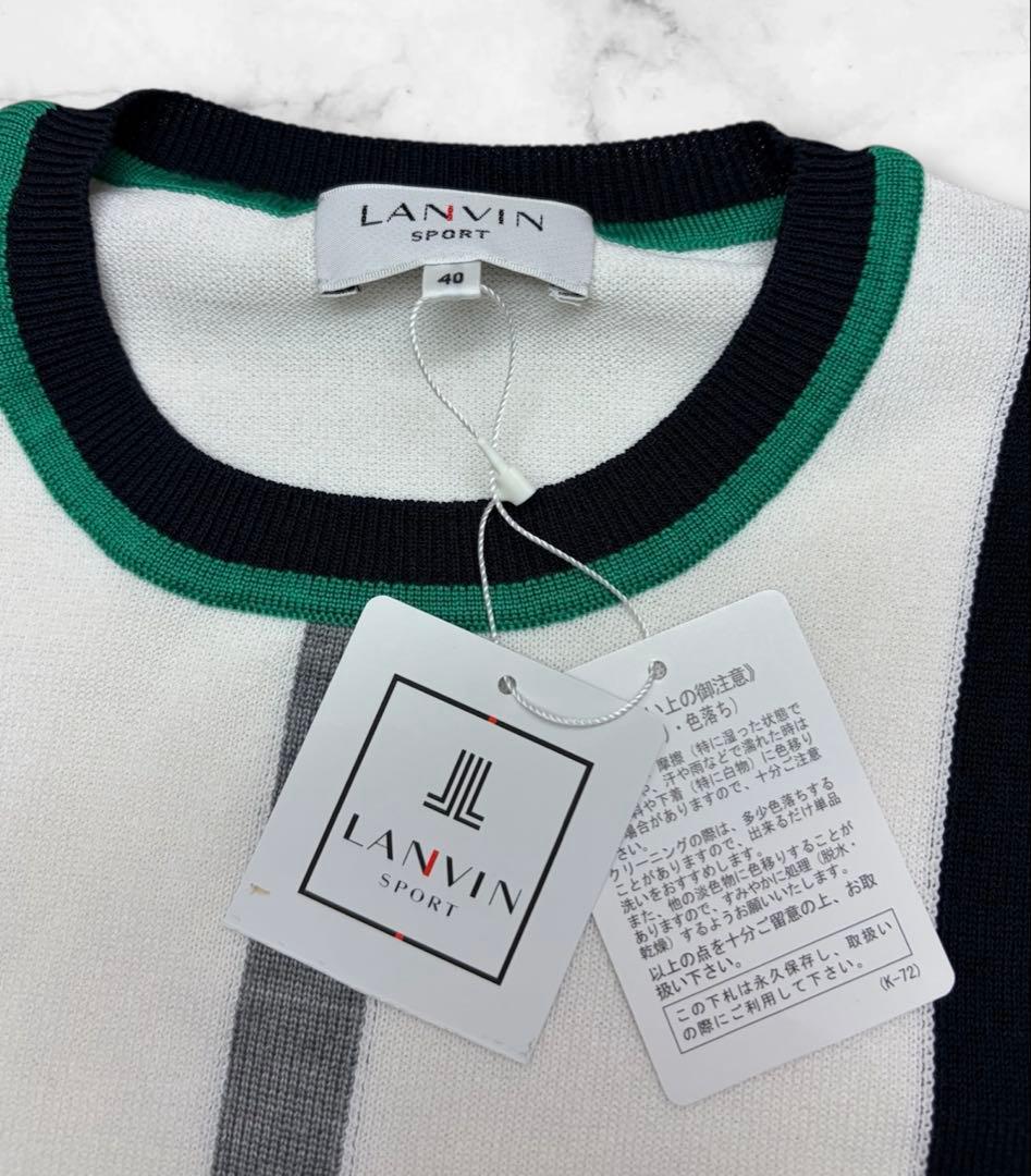 新品未使用✨　LANVIN SPORT ストライプ　セーター　ニット　40 L