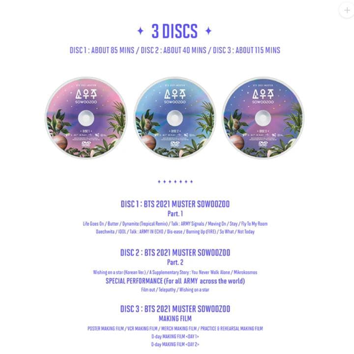 BTS 2021 MUSTER SOWOOZOO DVD ソウジュ 新品未開封