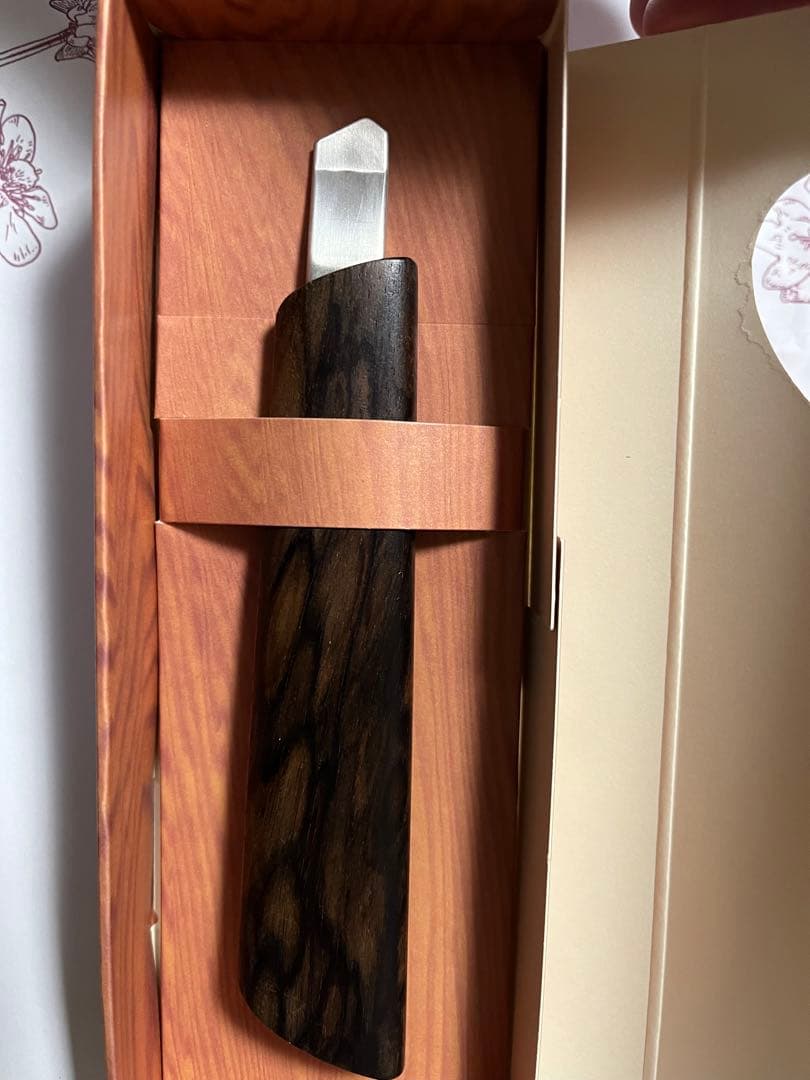 工房偰　黒柿　孔雀杢　　カッター