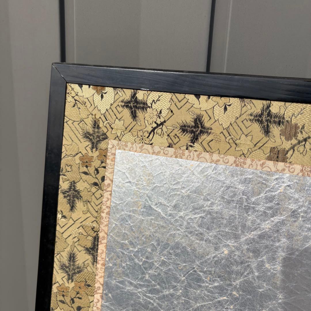 昭和レトロ 日本画 美人画 二曲屏風 白洋 落款あり 衝立 日本画家 白洋 印