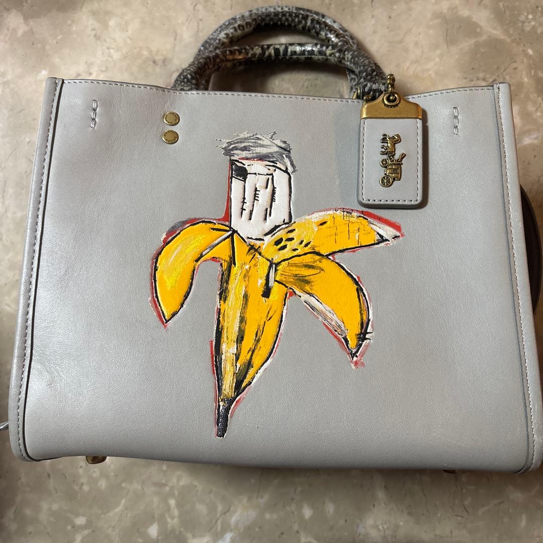 【激レア】Coach ジャン　ミシェル　バスキア ローグバッグ　グレー　バナナ