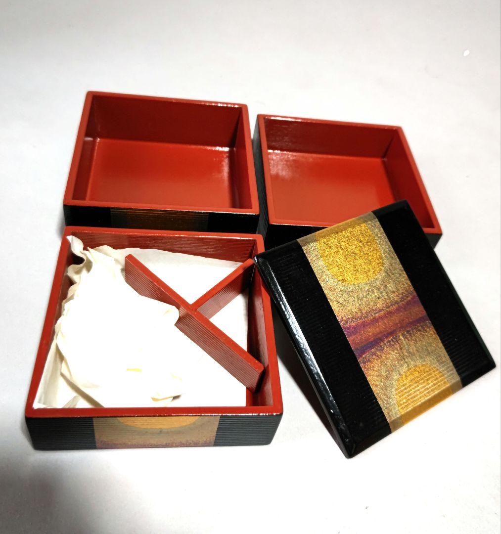 金箔の重箱　箔一　金澤箱　お正月用品