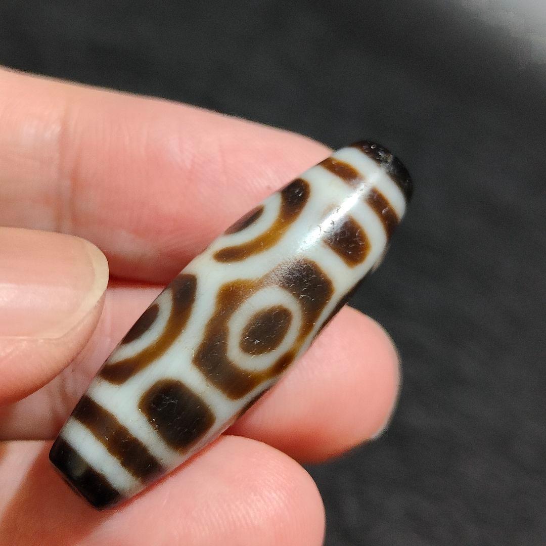 A17 珍しいマットな質感　龍眼天珠（オスとメス）2点セット　天然石　天珠　風水