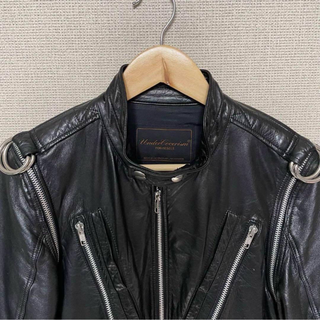 Undercover 07SS 逆ハの字 ライダース ジャケット ジップ