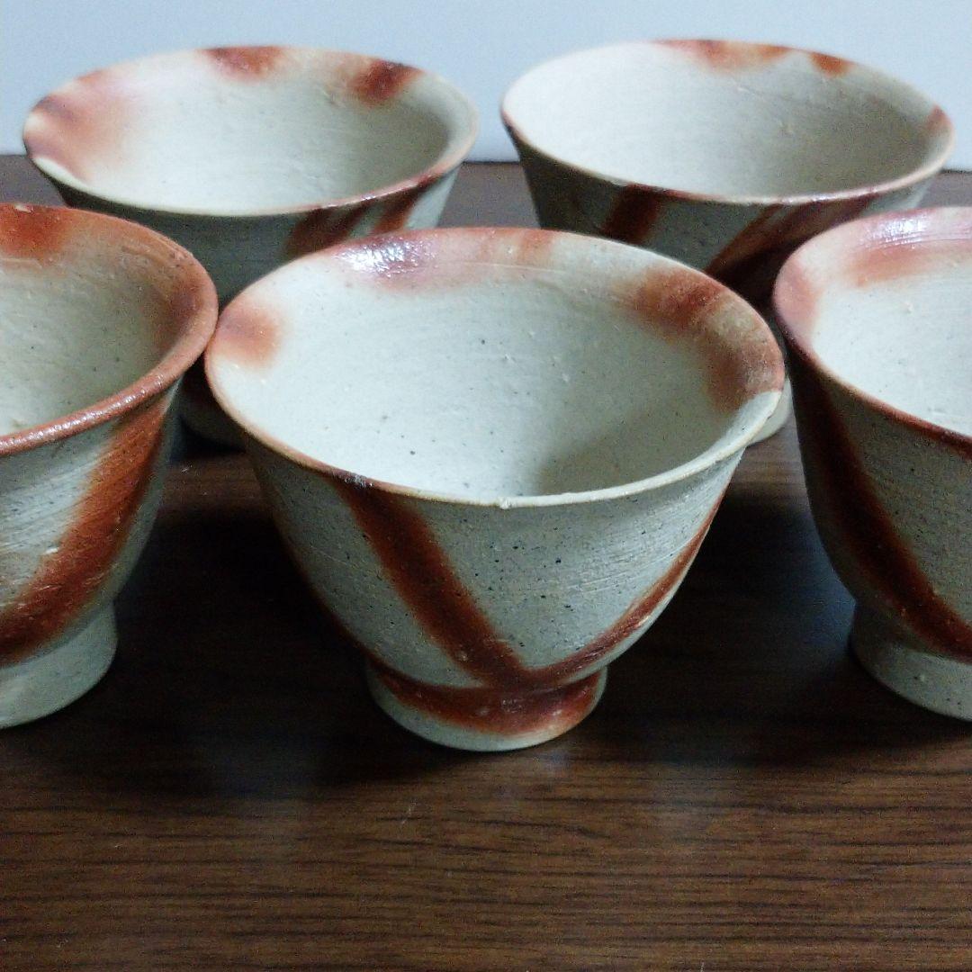 備前 緋襷茶道具揃い　 物故作家物　矢部篤郎造り